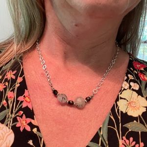 Silver Stone Quartz Necklace